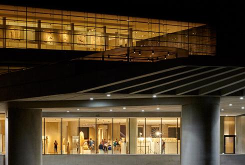 Acropolis museum by night